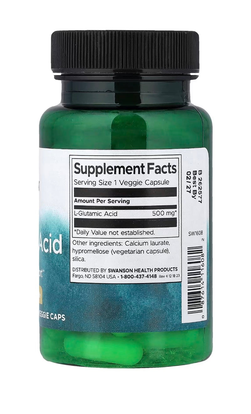 Ácido glutámico 500 mg 60 caps