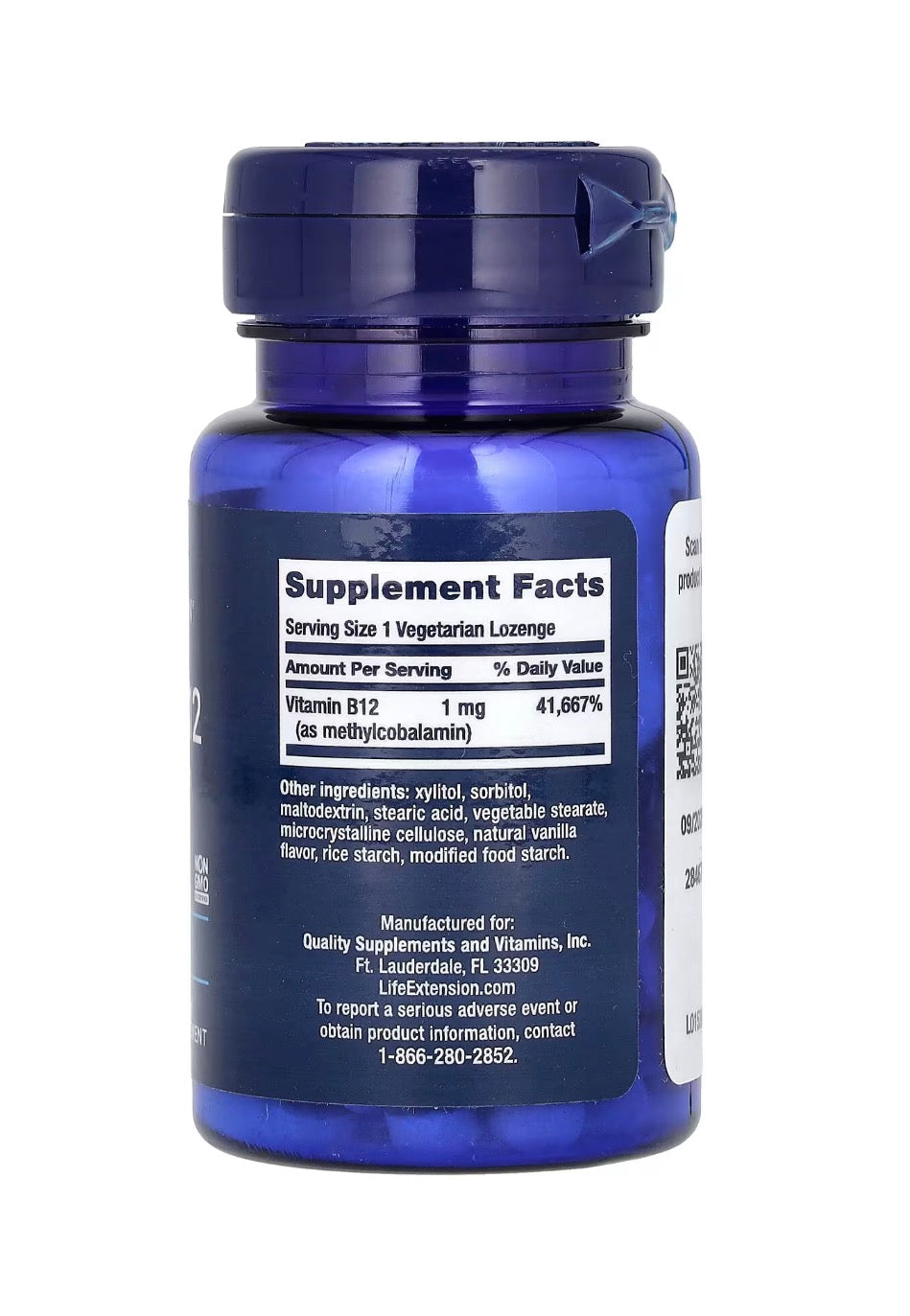 Vitamina b12 Life extension 1 mg