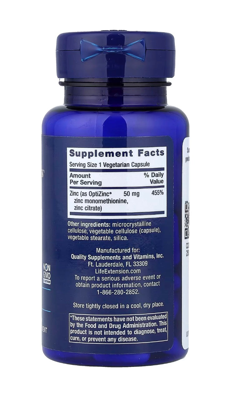 Zinc 50 mg 90 caps LIFE EXTENSION