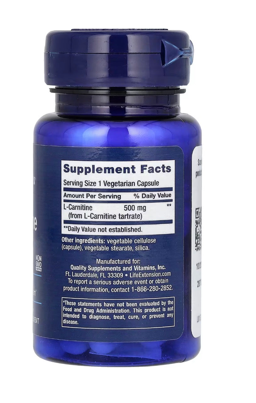 L carnitina 500 mg LIFE EXTENSION
