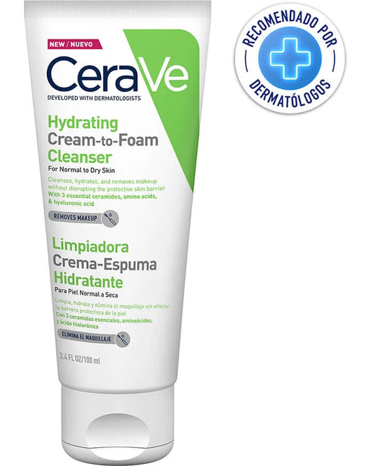Limpiadora Crema-Espuma Hidratante para rostro 100 ml CERAVE