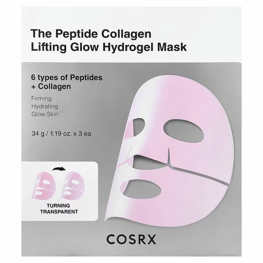 The Peptide Collagen Lifting Glow Hydrogel Mask (3 mascarillas individuales)