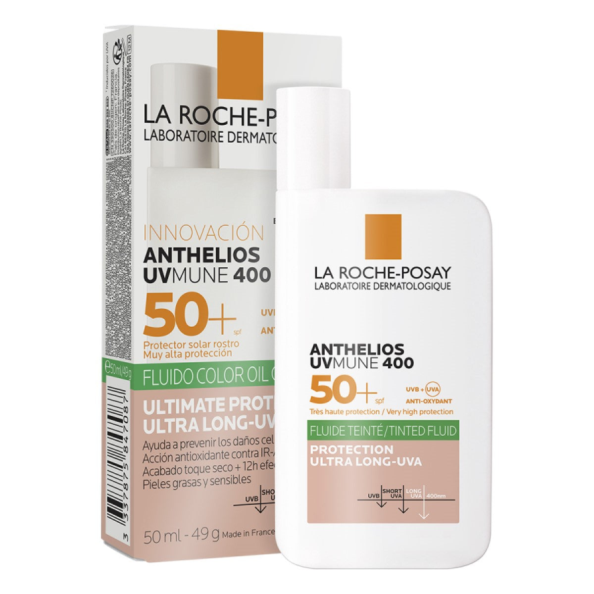 Anthelios UV Mune 400 Oil Control Con Color Fps 50+ 50Ml