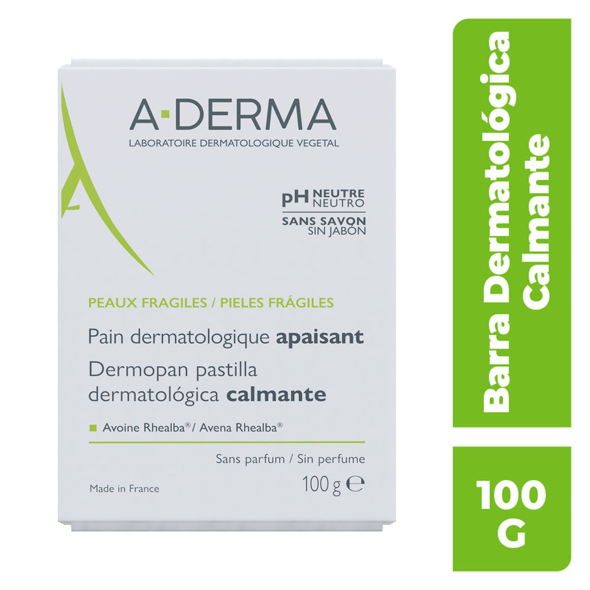 Aderma Barra Limpiadora Dermatológica Calmante 100 Gr