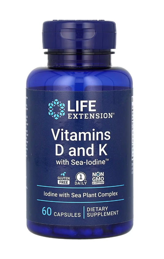 Vitamina D y K LIFE EXTENSION 60 caps