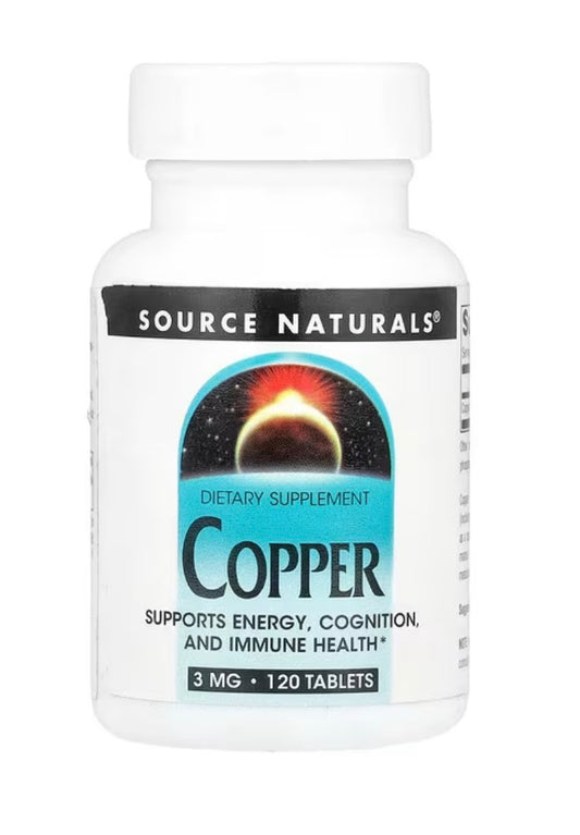 Cobre 3 mg SOURCE NATURALS